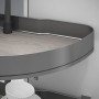 Emuca Ecksystem Lake Harmony für Küchenmodul Rechts Höhenverstellbar Stahl und Holz Anthrazitgrau_4