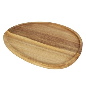 Schöner Wohnen Akazien Tablett Abeba, braunes Holztablett für die Küche.