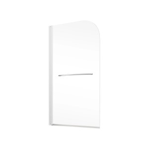 Schulte Badewannenfaltwand, 1-teilig, mit Handtuchhalter, 70x140 cm, Weiß. Badewannenaufsatz aus Glas.