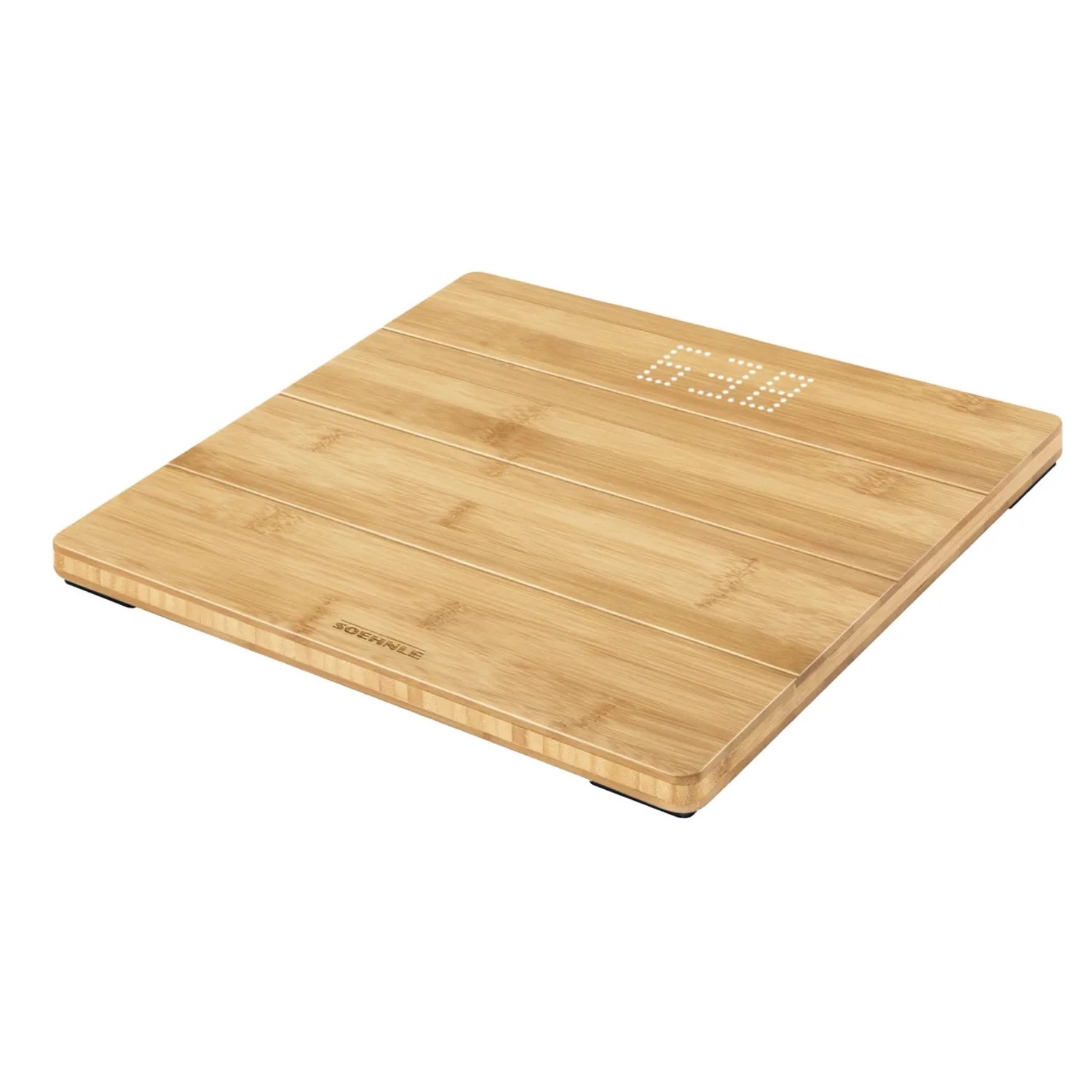 Leifheit Personenwaage Digital Style Sense Bamboo Magic aus Holz, mit digitaler Anzeige.