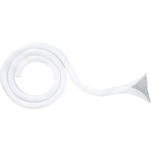 Weißer Schwaiger Kabelschlauch (Ø 4cm, 2m) zum Bündeln von Kabeln.