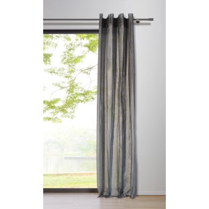 Mydeco Schlaufenschal Soft Taupe, halbtransparenter Fenstervorhang mit Ösen, 245x135 cm.