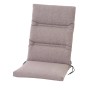Siena Garden Sesselauflage Comfort, 110x48x7 cm, Taupe, mit Bindebändern für sicheren Halt.