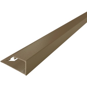 Quadratische Fliesenschiene Arcansas, Alu pulverbeschichtet in Rostoptik, 1,2 x 2,7 x 250 cm.