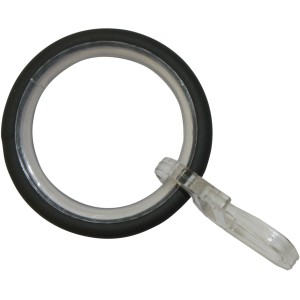 Gardinia Gardinenring Elba, steingrau, mit Gleiteinlage und Faltenlegehaken.