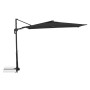 Rechteckiger, anthrazitfarbener Doppler Balkonschirm Active Green Edition, 240x135 cm, mit Standkreuz.