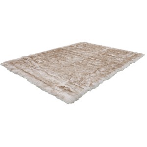 Kayoom Schaffell Imitat Crown, weiß-braun, 120x170 cm. Flauschiger Teppich imitiert Schaffell-Optik.