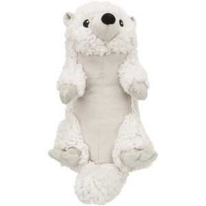 Trixie Otter Emir, graues Plüschtier (30 cm) aus recyceltem Material für Hunde.