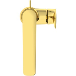 Ideal Standard Waschtischarmatur Connect Air, hoher Auslauf, gebürstetes Gold.
