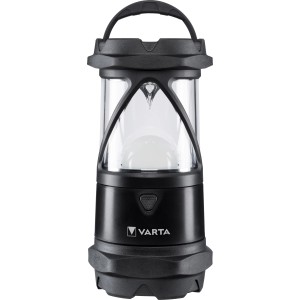 Schwarze Varta LED-Taschenlampe Indestructible L30 Pro mit Tragegriff.
