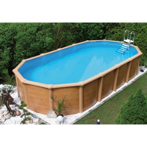 Chemoform Stahlwandpool Set Steely Supreme Design 760 cm x 390 cm x 132 cm