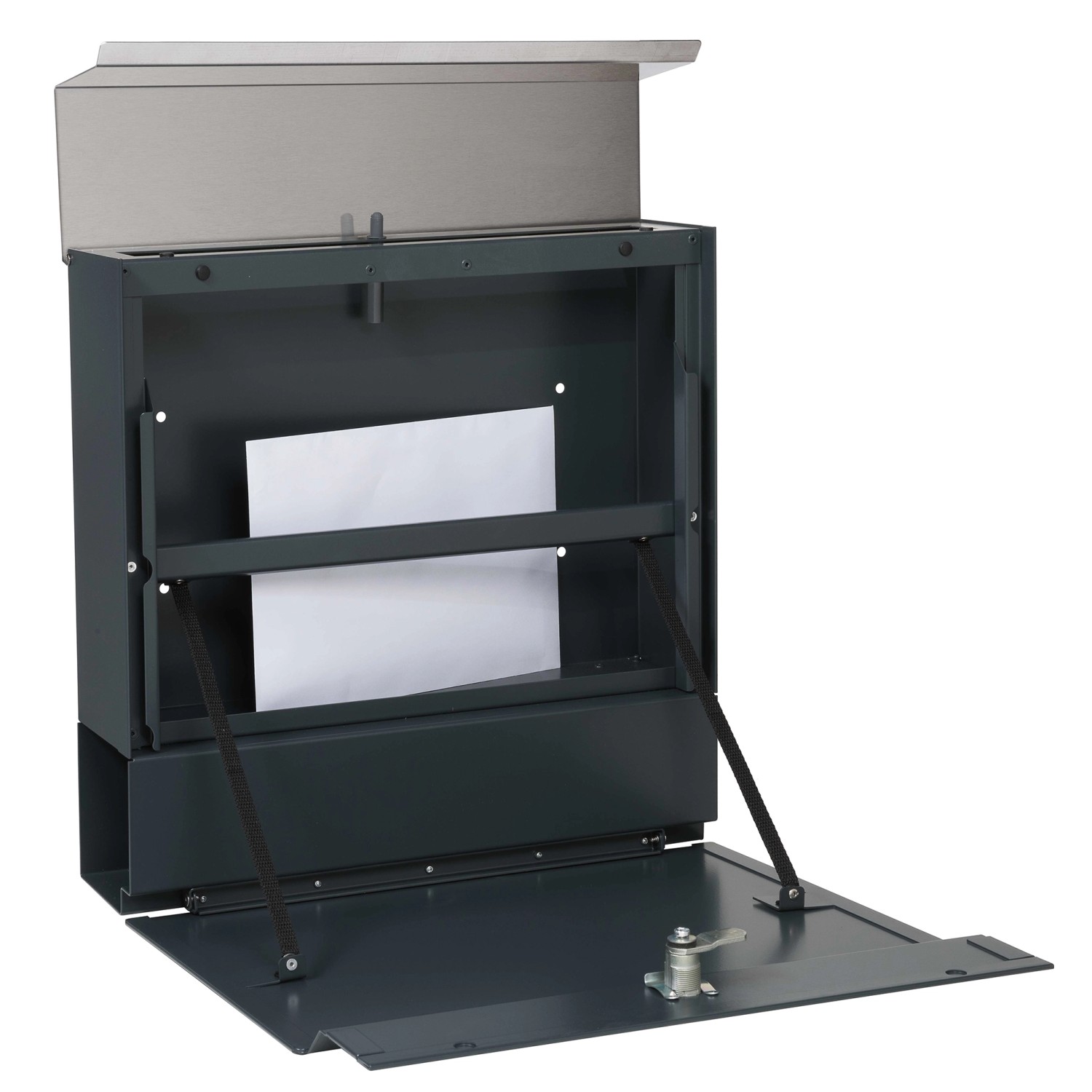 Renz Briefkasten Piazza N Anthrazit 36,7 cm x 37,5 cm x 11,5 cm_3