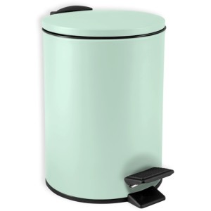 Spirella Treteimer Adelar, 3 l, Eisgrün Matt, Kosmetikeimer mit Pedal und Softclose.