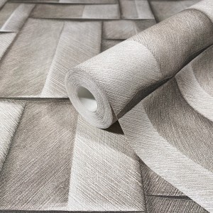 Marburg Vliestapete in 3D-Optik, grafisch, modern, weiß-beige. Rolle Dekorative Tapete.