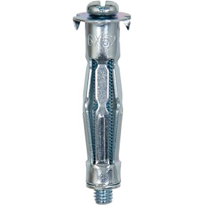 Fischer HM 4x45 S K Hohlraumdübel aus Metall mit Schraube, 4er-Set.