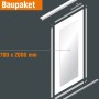 Spiegel-Baupaket 200x70 cm für Schiebetüren & Schranksysteme mit Halterungen und Klebeband.