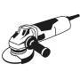 Bosch Expert Vibration Control Handgriff M10 für Winkelschleifer, schwarz/weiß Illustration.