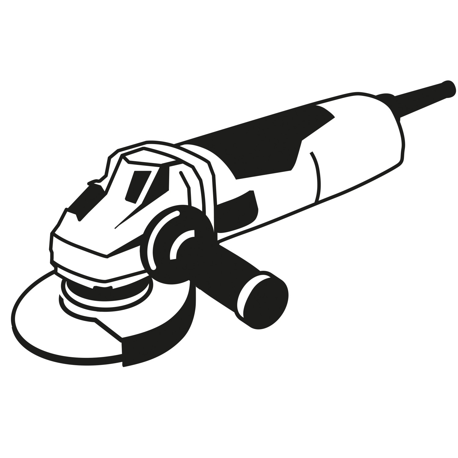 Bosch Expert Vibration Control Handgriff M10 für Winkelschleifer, schwarz/weiß Illustration.