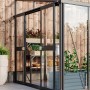 Doppeltür-Set Vitavia für Athena Gewächshaus, schwarz, mit ESG-Glas. Zubehör für mehr Komfort.