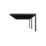 Anthrazitfarbene Weide Deluxe Plus Wandpergola aus Aluminium mit elektrischem Lamellendach und integrierter LED-Beleuchtung.