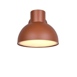 Apricotfarbene LED-Außenwandleuchte Elbe von Trio, 20 x 18,5 x 24 cm.