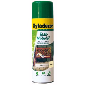Xyladecor Teak-Möbelöl farblos, 500ml Dose für die Pflege und den Schutz von Teakholz Gartenmöbeln.
