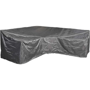 Aerocover Schutzhülle für Eck-Lounge, 300x300 cm, anthrazit. Atmungsaktive Abdeckung für Gartenmöbel.