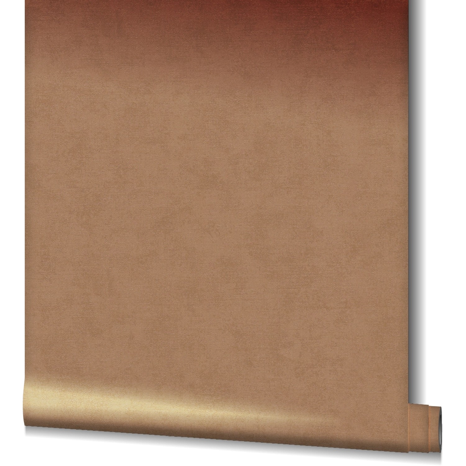Rolle Marburg Vliestapete Shades Uni Braun mit leichter Leinenstruktur.