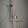 Ideal Standard Handbrause Rosé mit 2 Funktionen und Ablage für Shampoo.
