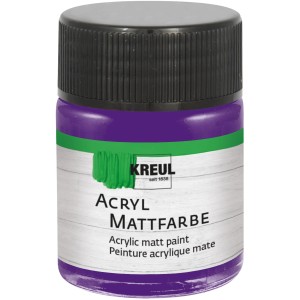 Kreul Acrylfarbe Matt Violett, 50ml Flasche. Ideal für Bastelarbeiten.