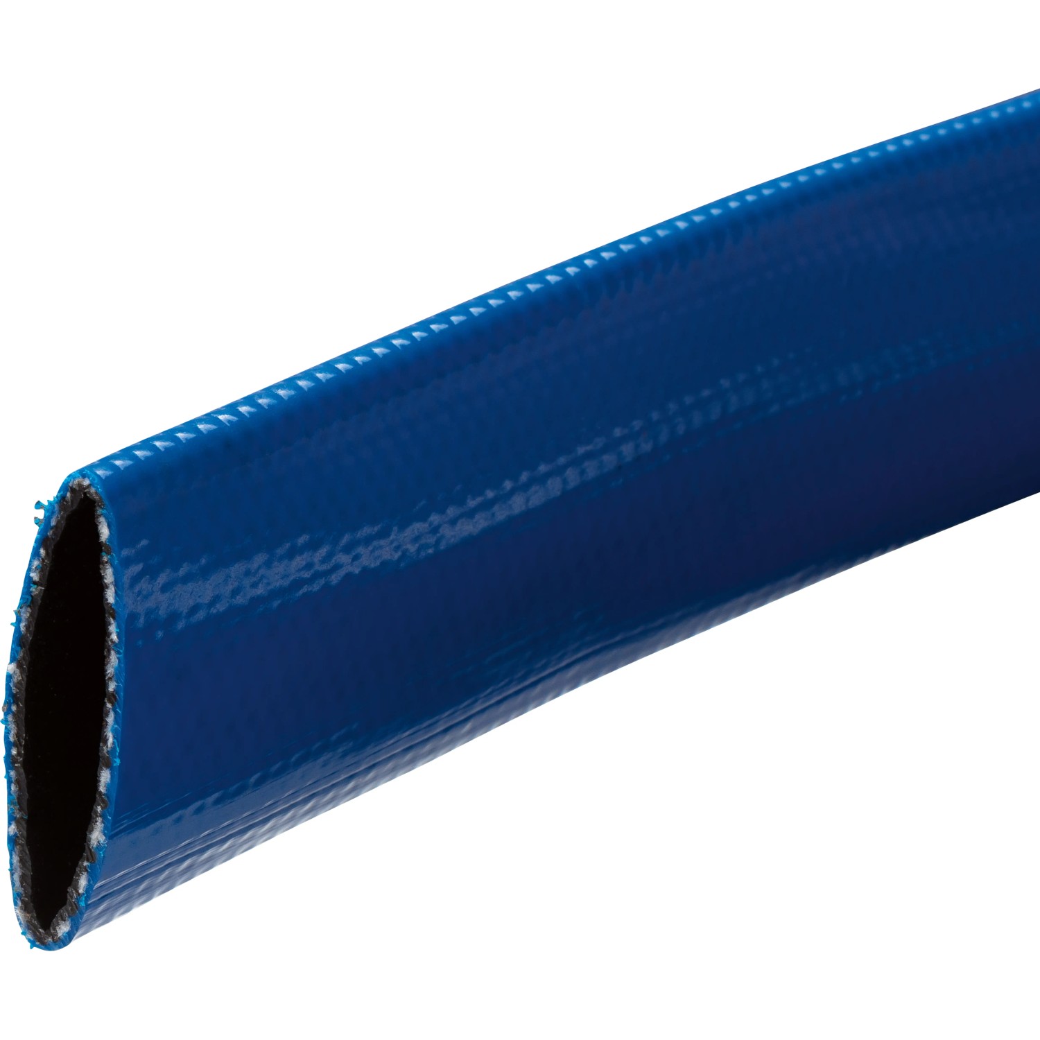 Blauer Fitt Flachschlauch Hi-Flat, Ø 25 mm, Meterware für die Gartenbewässerung.