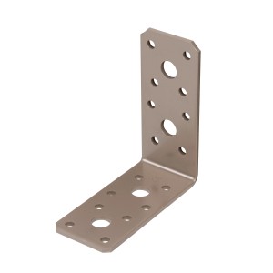 Alberts Duravis Winkelverbinder, perlbeige, 90x90x40 mm, Stahl, mit Löchern zur einfachen Montage.
