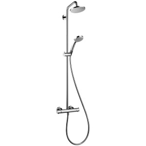 Hansgrohe Showerpipe Croma 160 Brauseset mit Thermostat in Chrom.