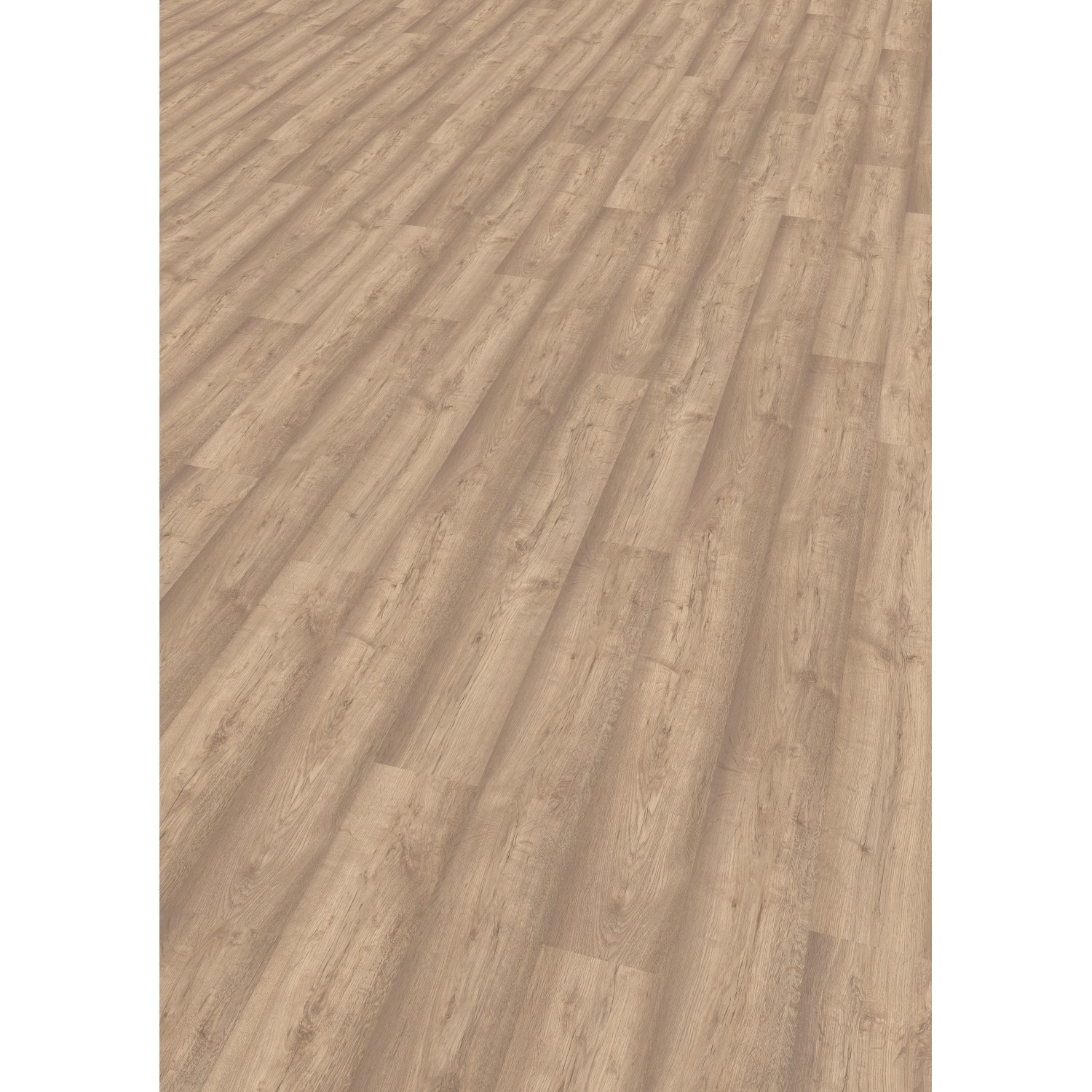 Heller Laminatboden in Eiche Dartmoor Altholzstruktur, 8 mm stark.