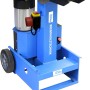 Güde Holzspalter GHS 500/8TED: Blauer, fahrbarer Holzspalter mit Elektromotor und Bedienelementen.