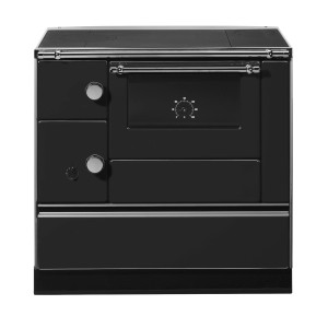 Westminster Küchenherd K76-90 Stahl Backfach Rechts Schwarz 7,3 kW