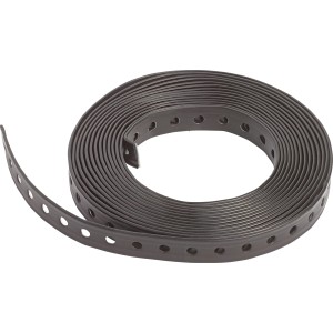 LUX Lochband Kunststoffummantelt 19 mm x 5 m Grau