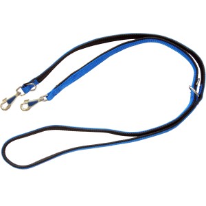 Blaue, verstellbare Heim Hundeleine aus Gurtband, 300 cm lang, mit weicher Fütterung.