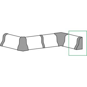 FN Neuhofer Endkappen Buche, 2er-Pack für FU018 Sockelleisten.