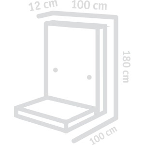 Grauer Diephaus L-Stein bewehrt, 180x100x12 cm, für Einfassungen und Mauersysteme.
