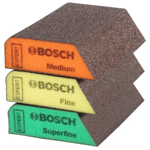 Bosch Schleifblock Expert Combi S470, Set mit Schleifmittel in verschiedenen Körnungen.