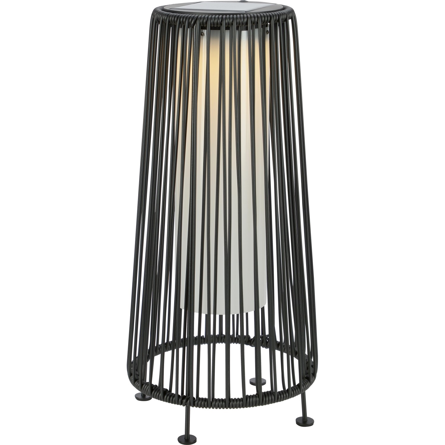 Solar-LED-Dekoleuchte Aviano Schwarz Warmweiß 45 cm x 21 cm x 21 cm