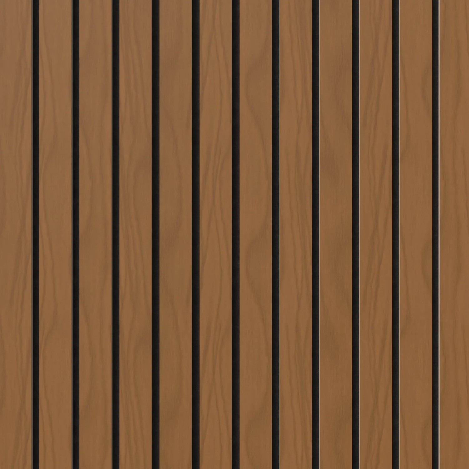 Akustikpaneel Walnuss: Brandschutz-Wandpaneel mit Holzleisten für verbesserte Raumakustik.