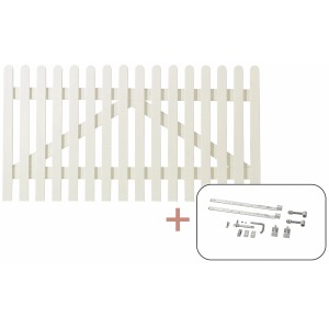 Plus Holz Einzeltor Retro Nadelholz Weiß 150 cm x 80 cm