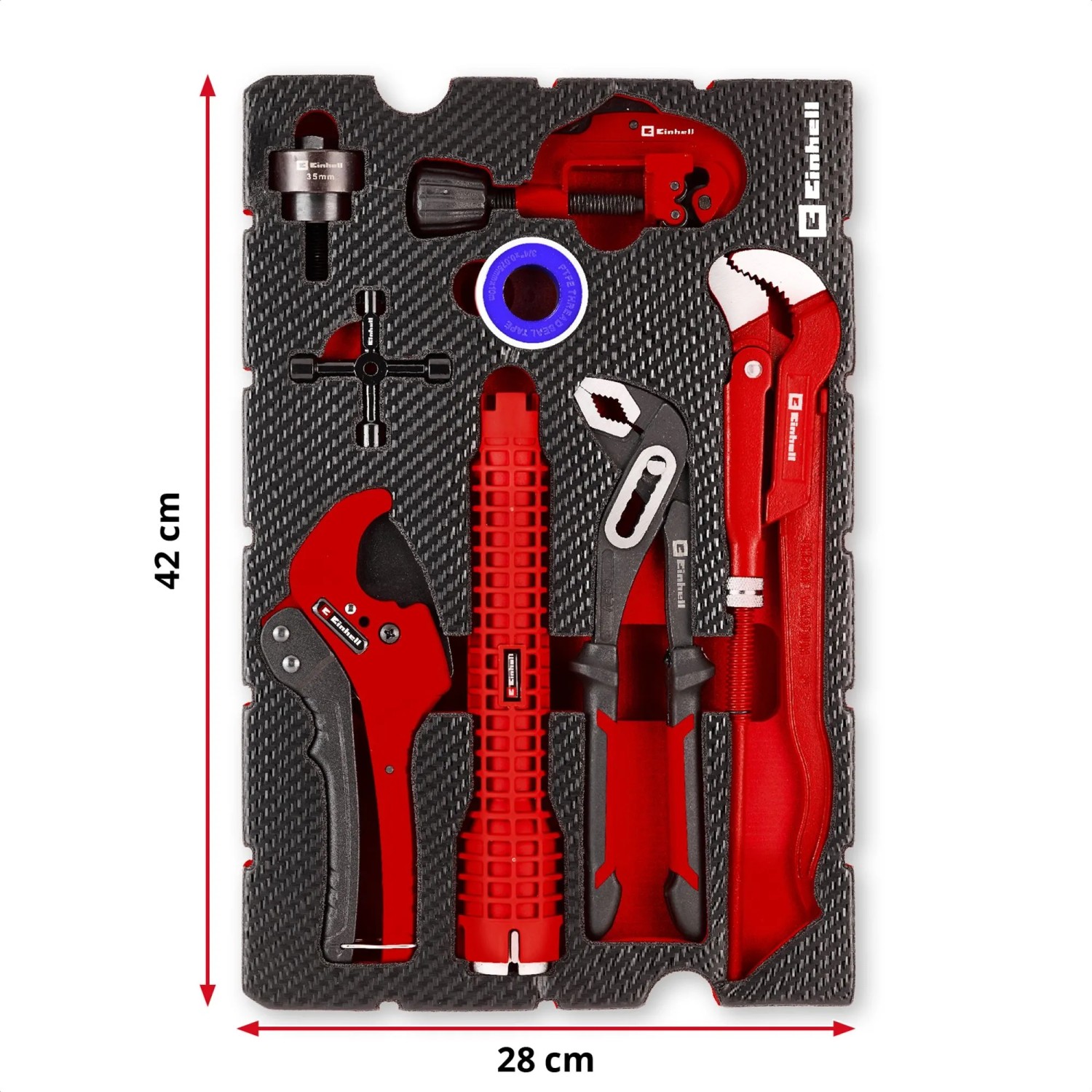 Einhell Werkzeug-Pad Sanitärinstallation E-Case 8-teilig_12
