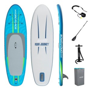 Bestway SUP Board-Set Aqua Journey 274 cm mit Paddel, Pumpe, Leine und Rucksack.