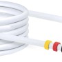 Weißes Schwaiger CAT7 Netzwerkkabel (20m) mit Farbclips für Computer & Multimedia.