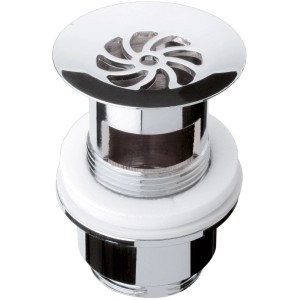 Verchromtes Design Siebventil Exklusiv für Waschtisch Siphon, nicht verschließbar.