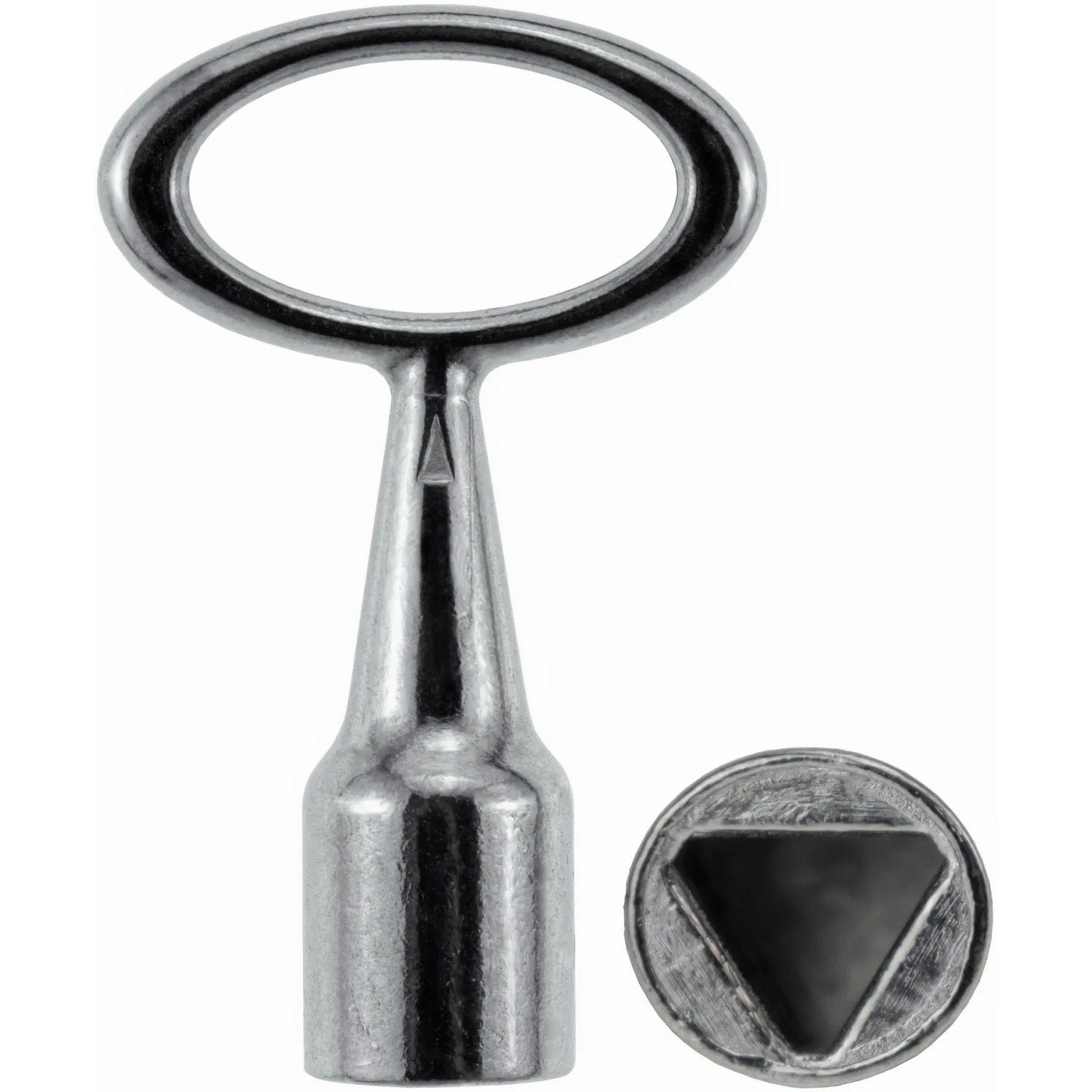 Verzinkter Dreikantschlüssel (8 mm) für Türschlösser und Türtechnik.
