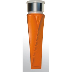 Fiskars Dreh-Spaltkeil Safe-T, orange, mit Polymer-Schlagfläche und Metallring für Gartensägen.